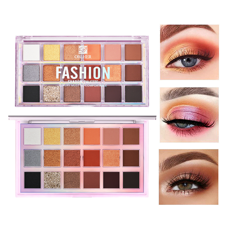 Europäische und amerikanische Perlglanz-Lidschattenpalette mit 18 Farben 9497-04