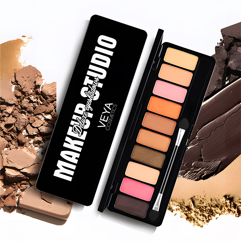10-Farben-Lidschattenpalette für Herbst und Winter