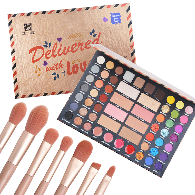 Lidschatten + Rouge + Make-up-Pinsel 9542