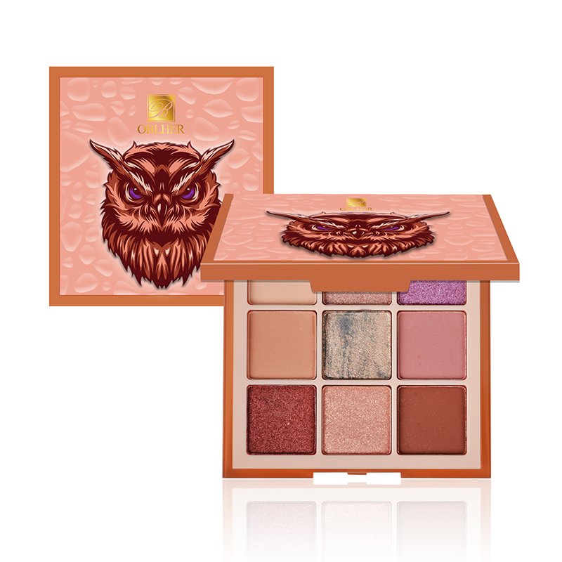 Herbst- und Winter-Perlglanz-Lidschatten-Palette mit neun Farben 9526-2